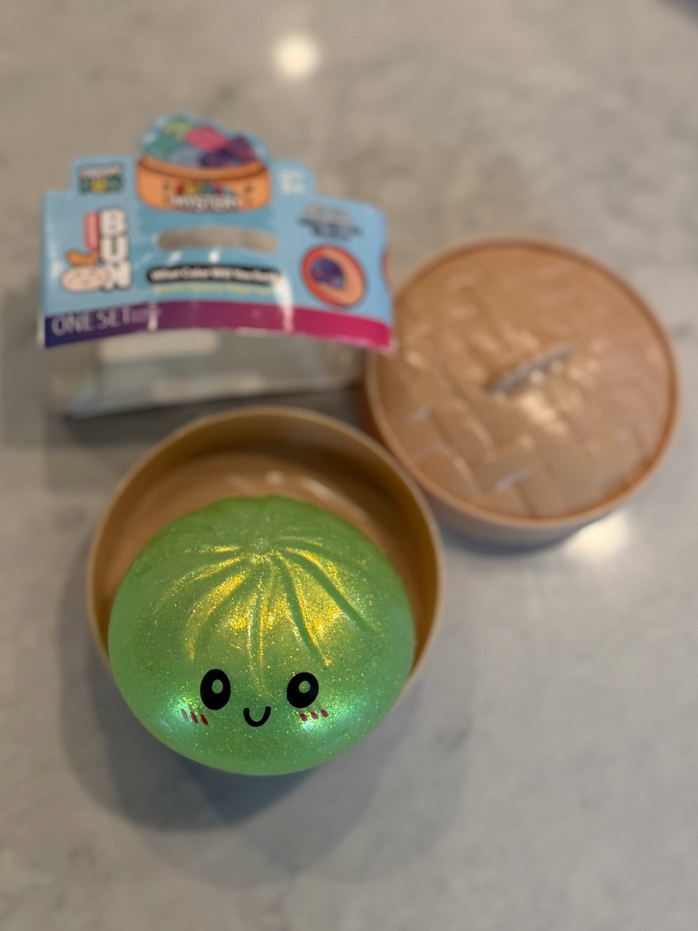 Crazy Fun Squishy Dumpling Green Glitter